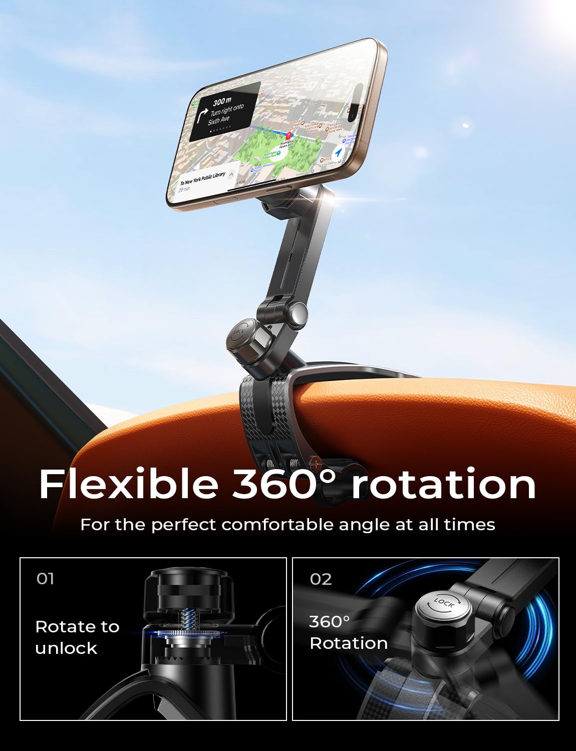 LISEN for MagSafe Car Mount Magnetic Phone Holder for Your Car Magnet Air Vent Cell Phone Holder Mount Car Accessories Gift for Men Women fit iPhone 17-12 Dashboard Mount Kits - Image 3